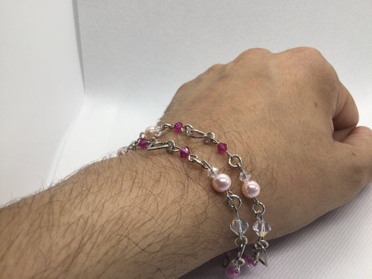 Pink heart bracelet - Lennux signature